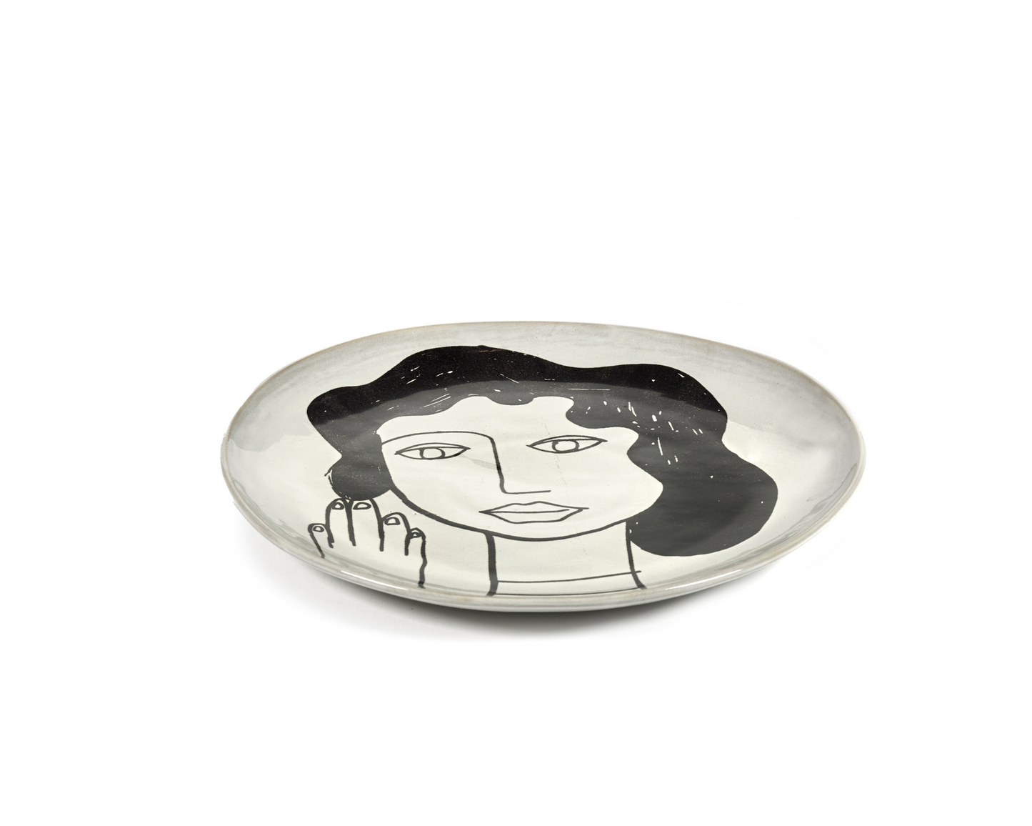 Plate M Off White - Black - La Mère