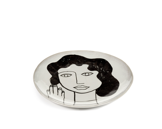 Plate M Off White - Black - La Mère