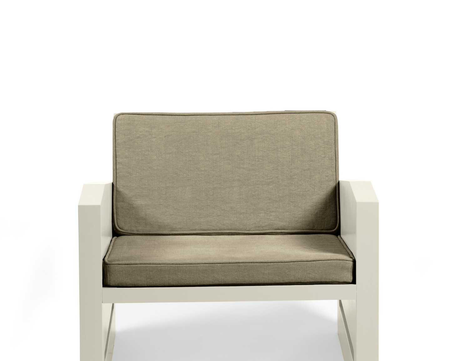 Lounge Chair – FRED (White & Beige)