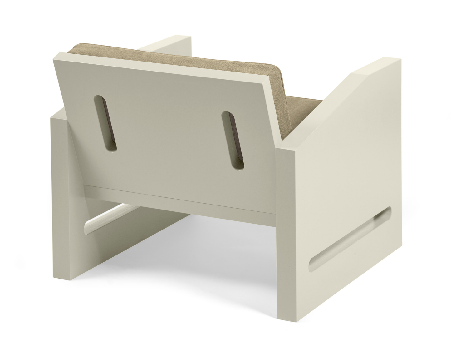 Lounge Chair – FRED (White & Beige)