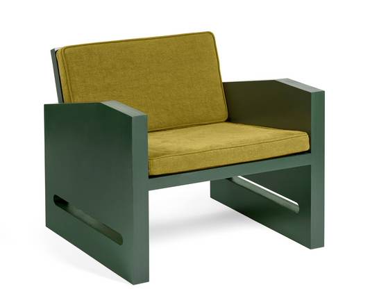 Lounge Chair - FRED ( Green & Mustard )