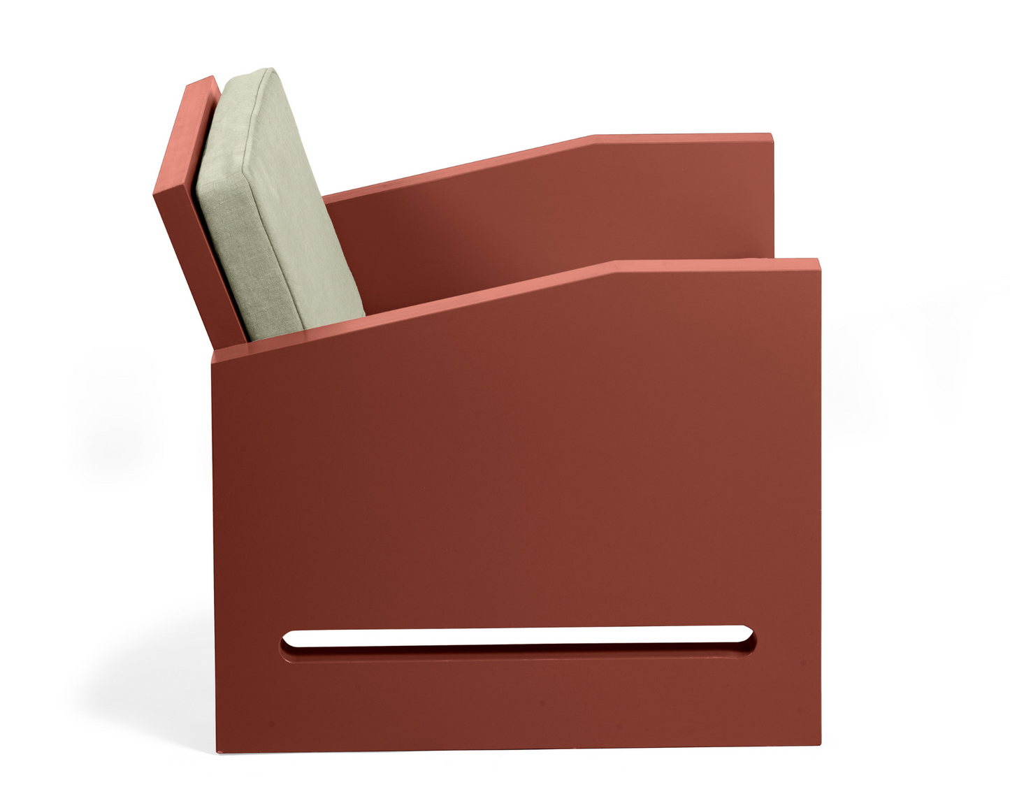 Lounge Chair - FRED ( Red & Beige )