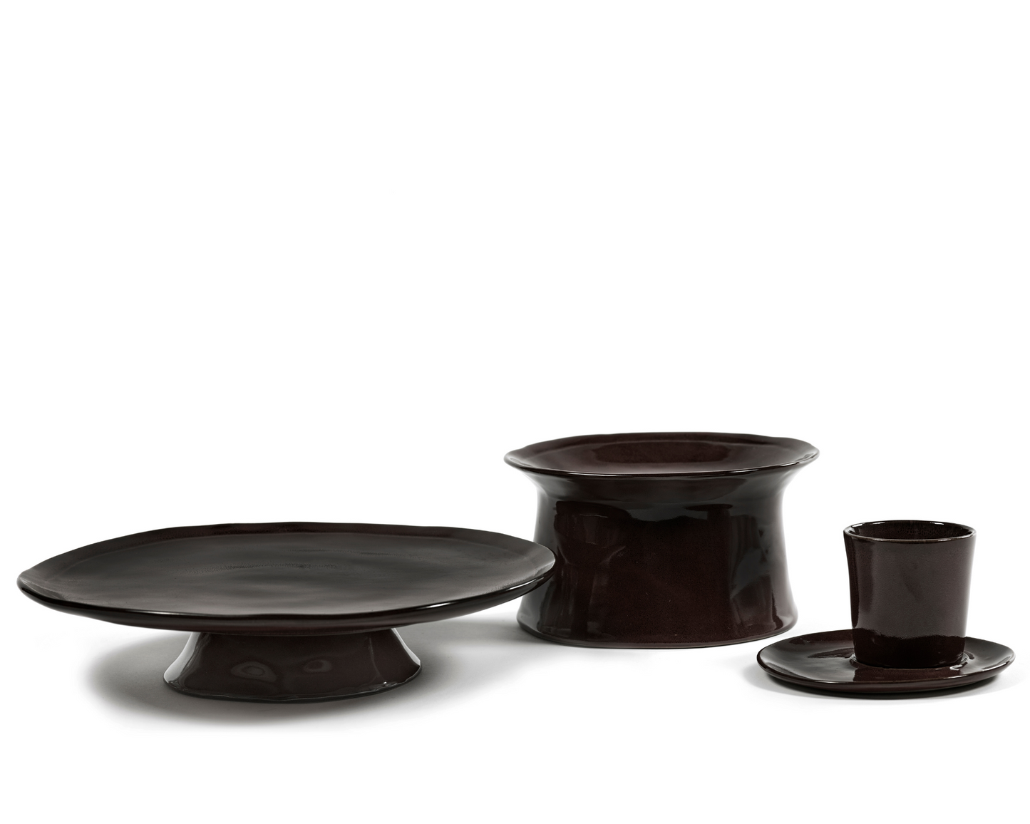 Plat Large sur Pied Ebony