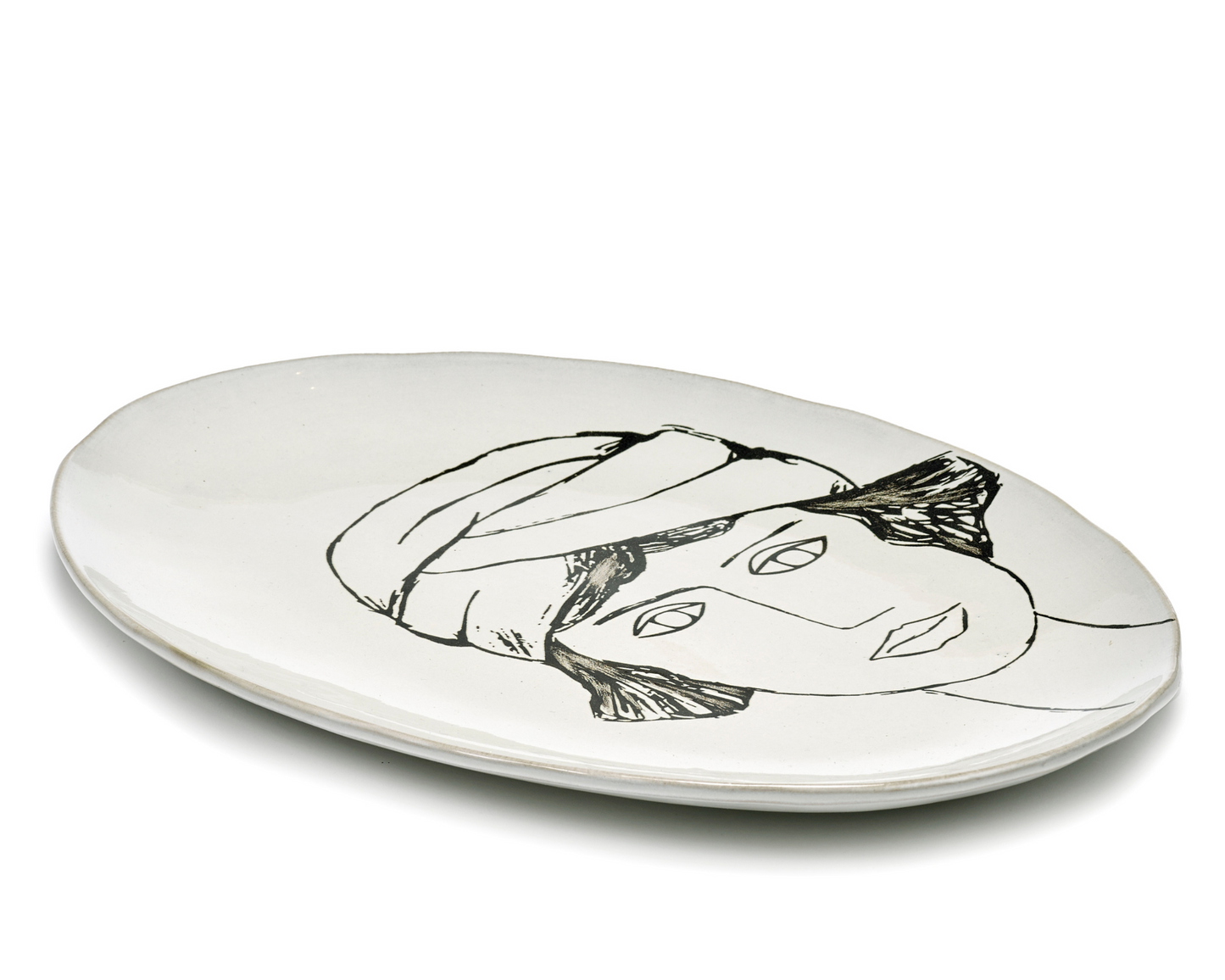 Plat Ovale Off White - Noir